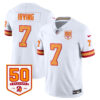 Tampa Bay Buccaneers ’76 Vapor Limited Jersey – All Stitched – White – Bucky Irving – 7 Jersey