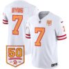 Tampa Bay Buccaneers ’76 Vapor Limited Jersey – All Stitched – White Limited – Bucky Irving Jersey