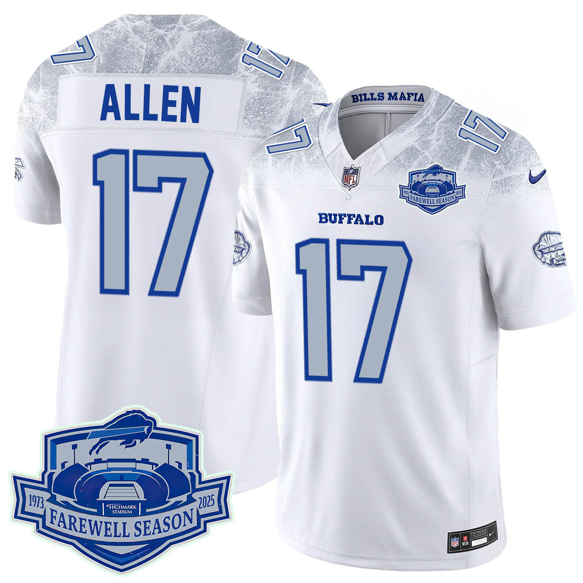 Buffalo Bills 2025 Jersey All Stitched – Farewell to Highmark Stadium Rivalry Josh Allen – 17 Jersey