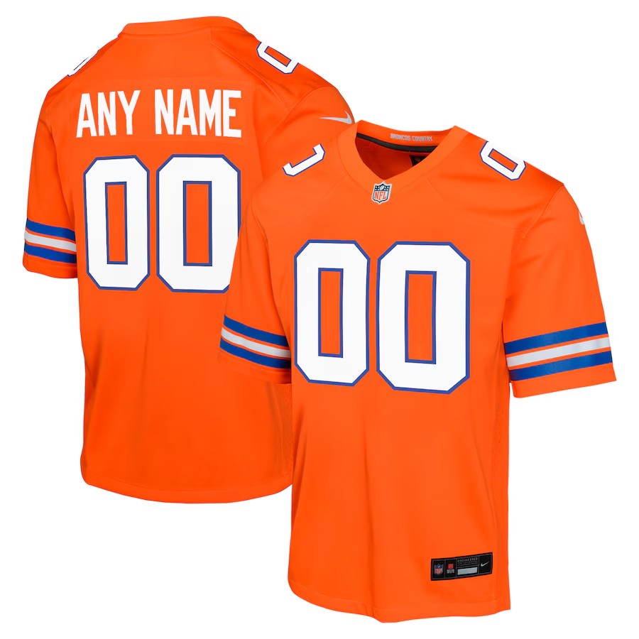 Denver Broncos Nike Mile High Collection 1977 Throwback Custom Game Jersey – Orange 1