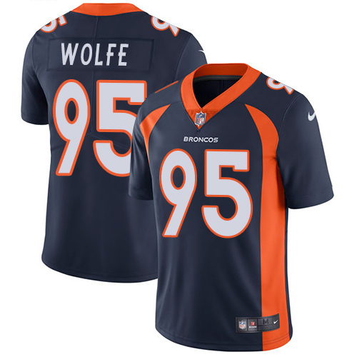 Nike Denver Broncos #95 Derek Wolfe Navy Blue Alternate Men’s Stitched NFL Vapor Untouchable Limited Jersey