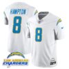 Los Angeles Chargers Alternate 2025 Jersey – All Stitched – White – Omarion Hampton – 8 Jersey