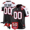 Tampa Bay Buccaneers 50th Season Patch Vapor Limited Custom Jersey – All Stitched Men Black Alternate Jersey
