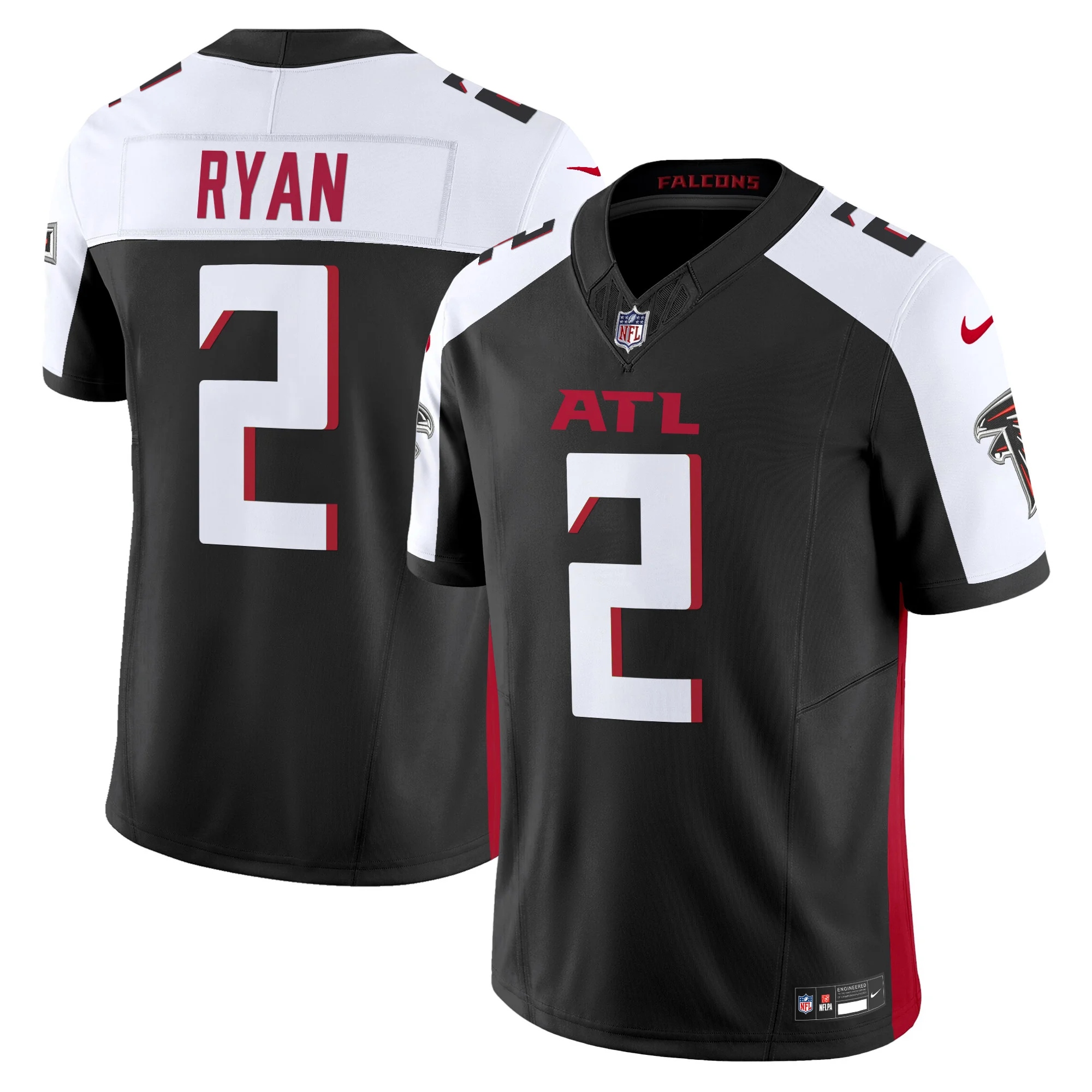 Mens Atlanta Falcons 2024 Vapor Limited Jersey Matt Ryan Jersey Black Alternate
