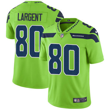 Nike Seattle Seahawks #80 Steve Largent Green Men’s Stitched NFL Limited Rush Jersey