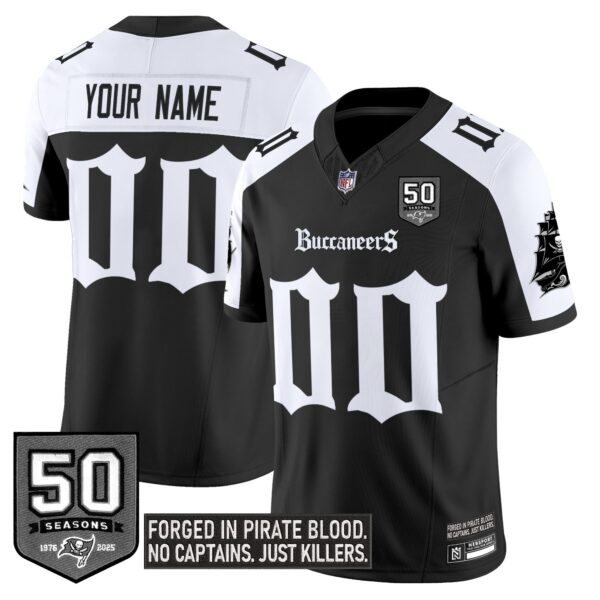 Tampa Bay Buccaneers ‘Gothic Pirate Shadows Edition’ Limited Custom Jersey – All Stitched – Alternate Jersey
