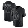 Men’s Los Angeles Chargers #10 Justin Herbert Black Reflective Limited Stitched Football Jersey
