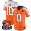 Womens Denver Broncos 3 Time Champions Patch Vapor Limited Jersey Bo Nix Jersey Orange Alternate