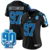Womens Detroit Lions 90Th Year Patch Vapor Limited Jersey Hutchinson Jersey Black