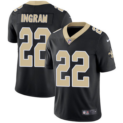 Nike New Orleans Saints #22 Mark Ingram Black Team Color Men’s Stitched NFL Vapor Untouchable Limited Jersey