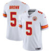 Men’s Kansas City Chiefs #5 Hollywood Brown White Vapor Untouchable Limited Football Stitched Jersey