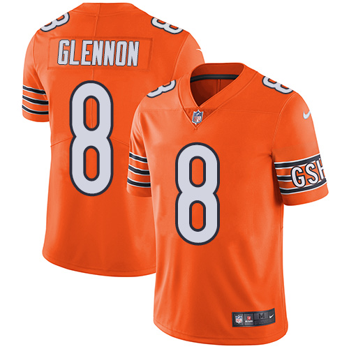 Nike Chicago Bears #8 Mike Glennon Orange Men’s Stitched NFL Limited Rush Jersey