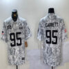 Cleveland Browns #95 Myles Garrett 2024 FUSE Arctic Camo Salute To Service Limited Football Stitched Jersey