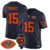 Chicago Bears Honor Virginia Halas McCaskey Jersey – All Stitched – Throwback – Rome Odunze – 15 Jersey