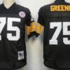 Size XXXXL Pittsburgh Steelers #75 Joe Greene Black Throwback Jersey