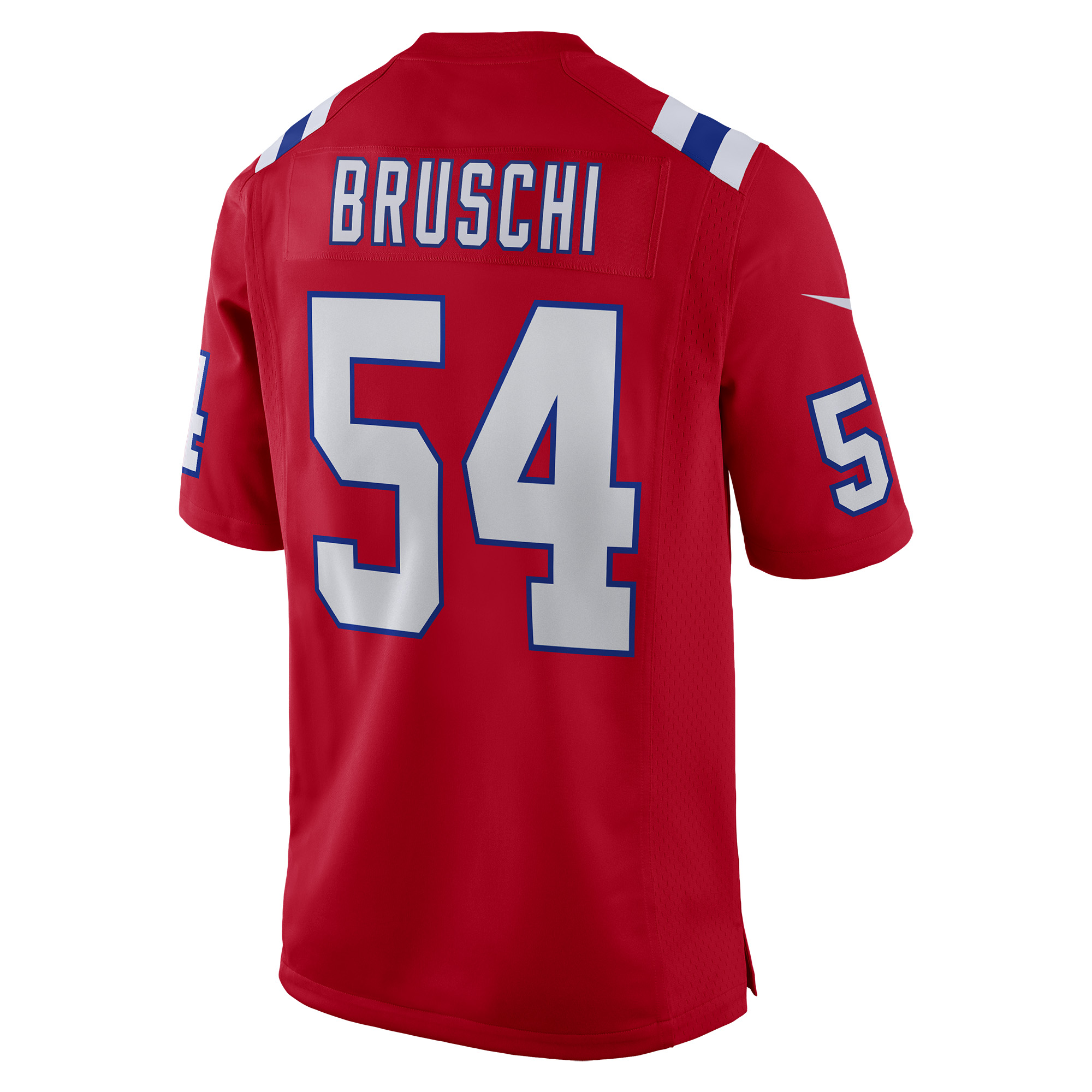 Tedy Bruschi New England Patriots Nike Retired Player Alternate Game Jersey Red - Image 3