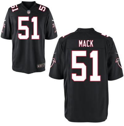 Men’s Atlanta Falcons #51 Alex Mack Black Alternate NFL Nike Elite Jersey