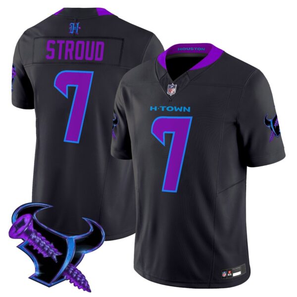 Houston Texans 2025 DJ Screw Vapor Limited Jersey – All Stitched – Navy – C.J. Stroud Jersey