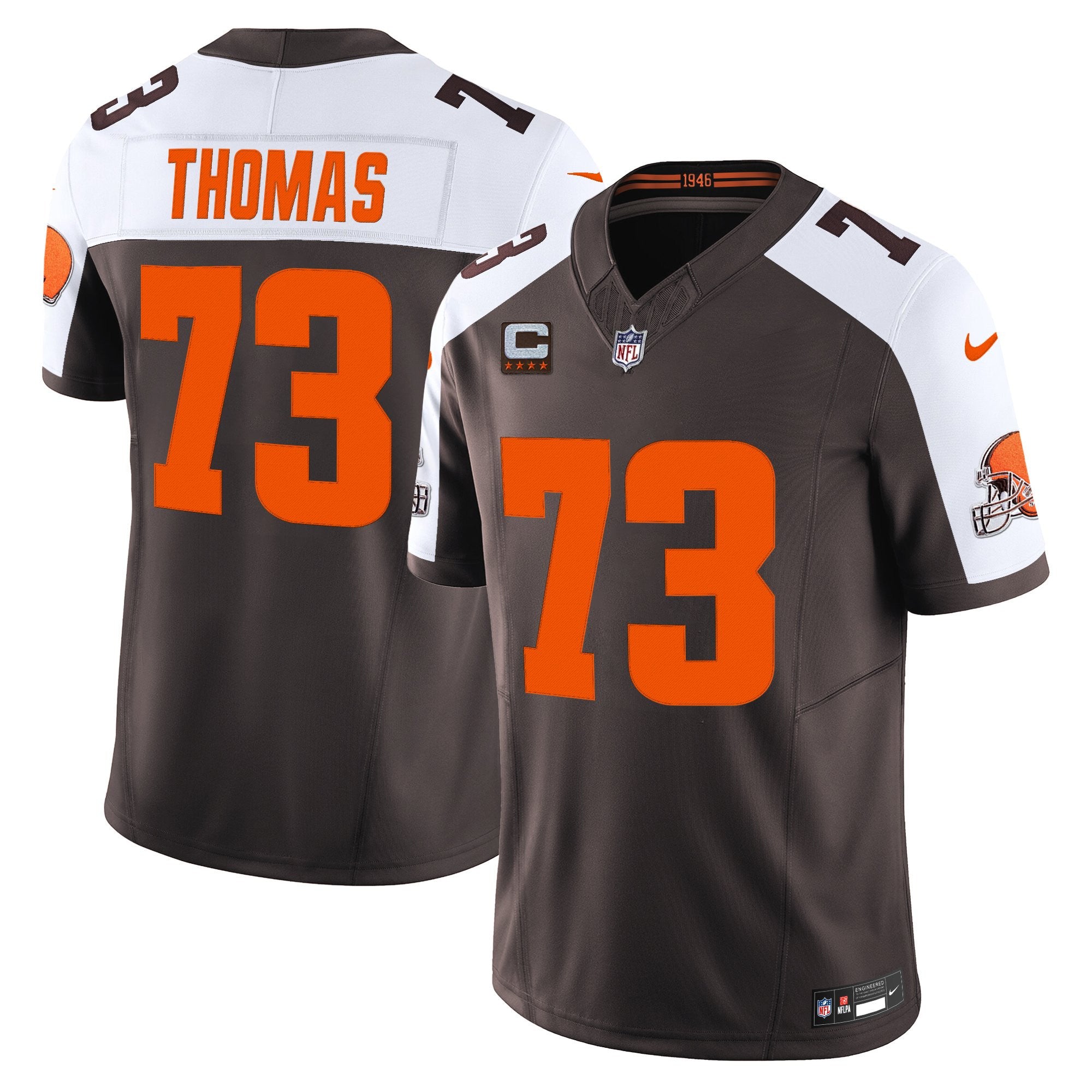 Cleveland Browns ‘Alpha Dawg Edition’ Vapor Limited Jersey – All Stitched – Brown Alternate – Joe Thomas Jersey