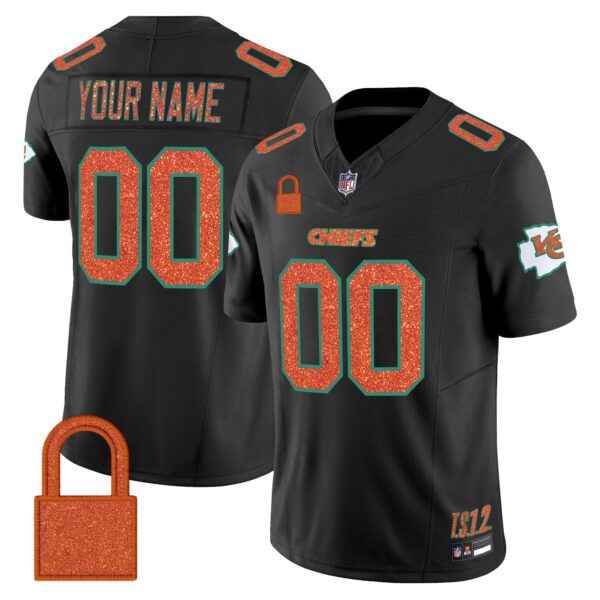 Kansas City Chiefs ‘Taylor Swift – TS12 – The Life of a Showgirl’ Vapor Limited Custom Jersey – All Stitched – Black Jersey