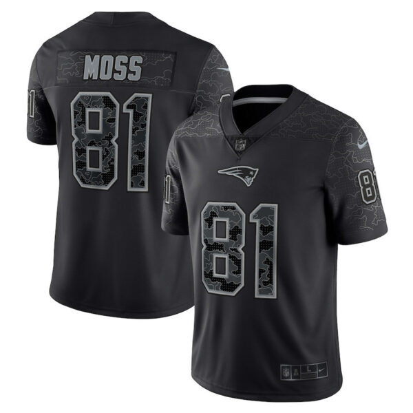 Randy Moss 81 New England Patriots Retired Player RFLCTV Limited Jersey – Black