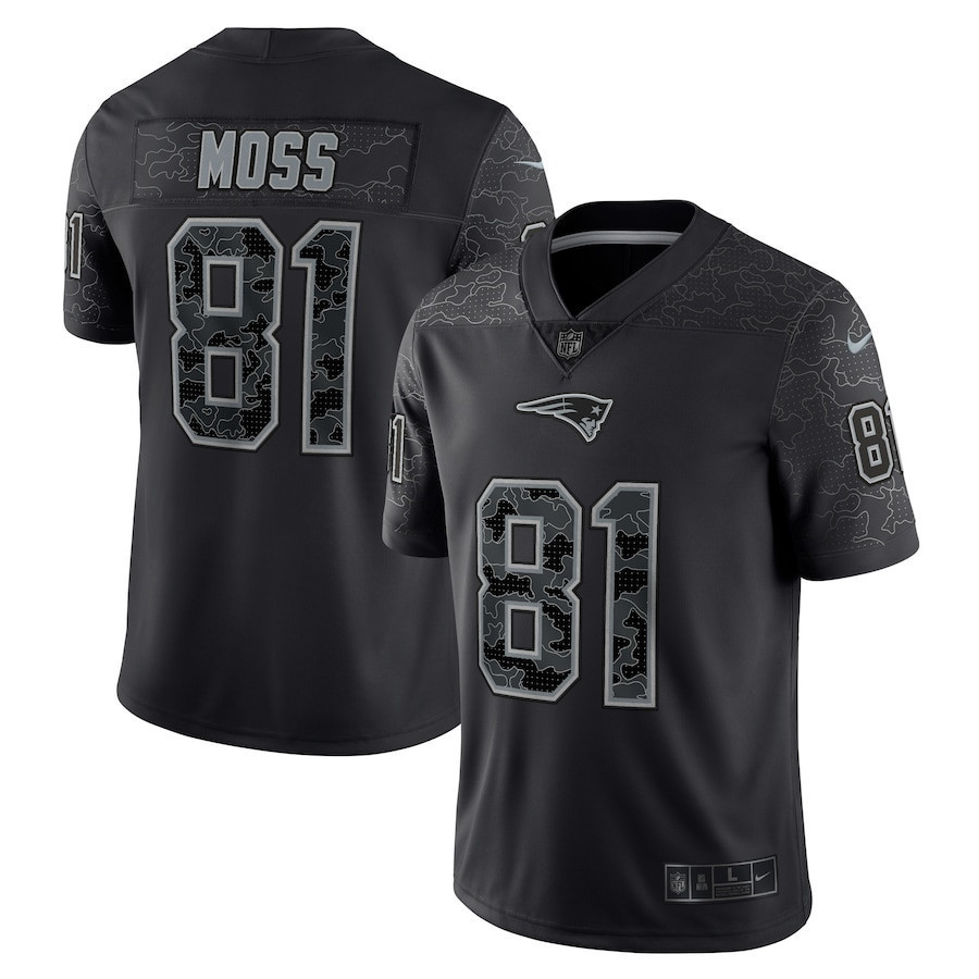 Randy Moss 81 New England Patriots Retired Player RFLCTV Limited Jersey – Black