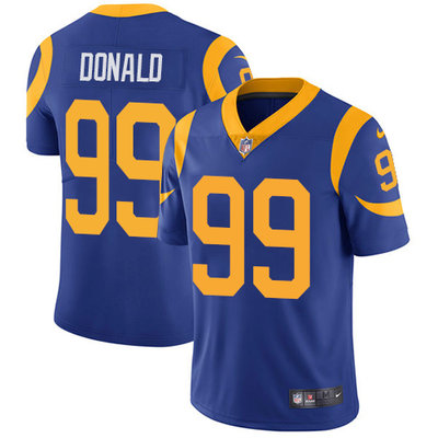 Men’s Nike Los Angeles Rams #99 Aaron Donald Royal Blue Alternate Stitched NFL Vapor Untouchable Limited Jersey