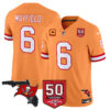 Men’s Tampa Bay Buccaneers 50th Season Patch Vapor Limited Jersey – All Stitched Creamsicle Baker Mayfield Jersey