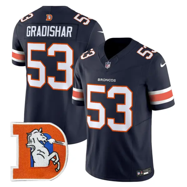 Mens Denver Broncos Throwback Vapor Limited Jersey V2 Randy Gradishar Jersey Navy