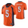 Men’s Denver Broncos #5 Randy Gregory Orange Vapor Untouchable Limited Stitched Jersey
