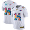 Men’s Denver Broncos #14 Courtland Sutton White 2020 Crucial Catch Limited Stitched Jersey