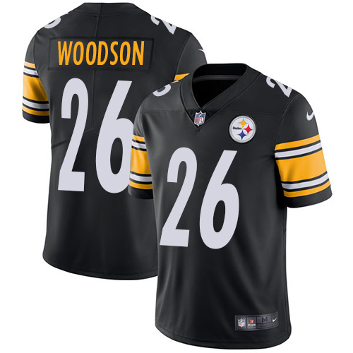 Men’s Nike Pittsburgh Steelers #26 Rod Woodson Limited Vapor Untouchable Black Home Jersey