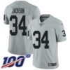 Nike Raiders #34 Bo Jackson Silver Men’s Stitched NFL Limited Inverted Legend 100th Season Jersey