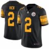 Men’s Pittsburgh Steelers #2 Michael Vick Black Color Rush Limited Stitched Jersey