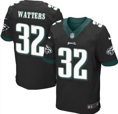Men’s Philadelphia Eagles #32 Ricky Watters Black Retired Player NFL Nike Elite Jersey