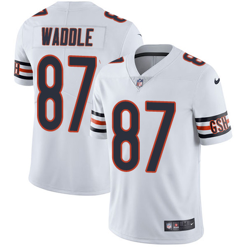 Nike Chicago Bears #87 Tom Waddle White Men’s Stitched NFL Vapor Untouchable Limited Jersey