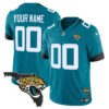 Jacksonville Jaguars Florida Patch Vapor Custom Jersey – All Stitched Men Teal Jersey