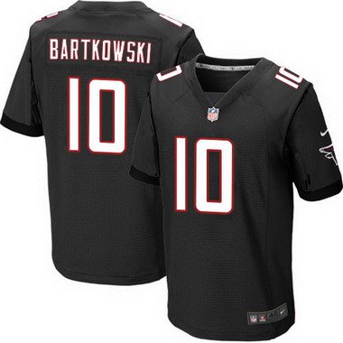 Men’s Atlanta Falcons #10 Steve Bartkowski Black Retired Player NFL Nike Elite Jersey