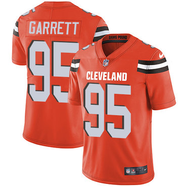 Nike Cleveland Browns #95 Myles Garrett Orange Alternate Men’s Stitched NFL Vapor Untouchable Limited Jersey