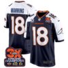 Denver Broncos 3-Time Champions Patch Game Jersey – Al Stitched – Navy Alternate – Peyton Manning Jersey