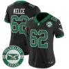Womens Philadelphia Eagles 2024 Throwback Vapor Limited Jersey Est 1933 Patch Jason Kelce Jersey Black