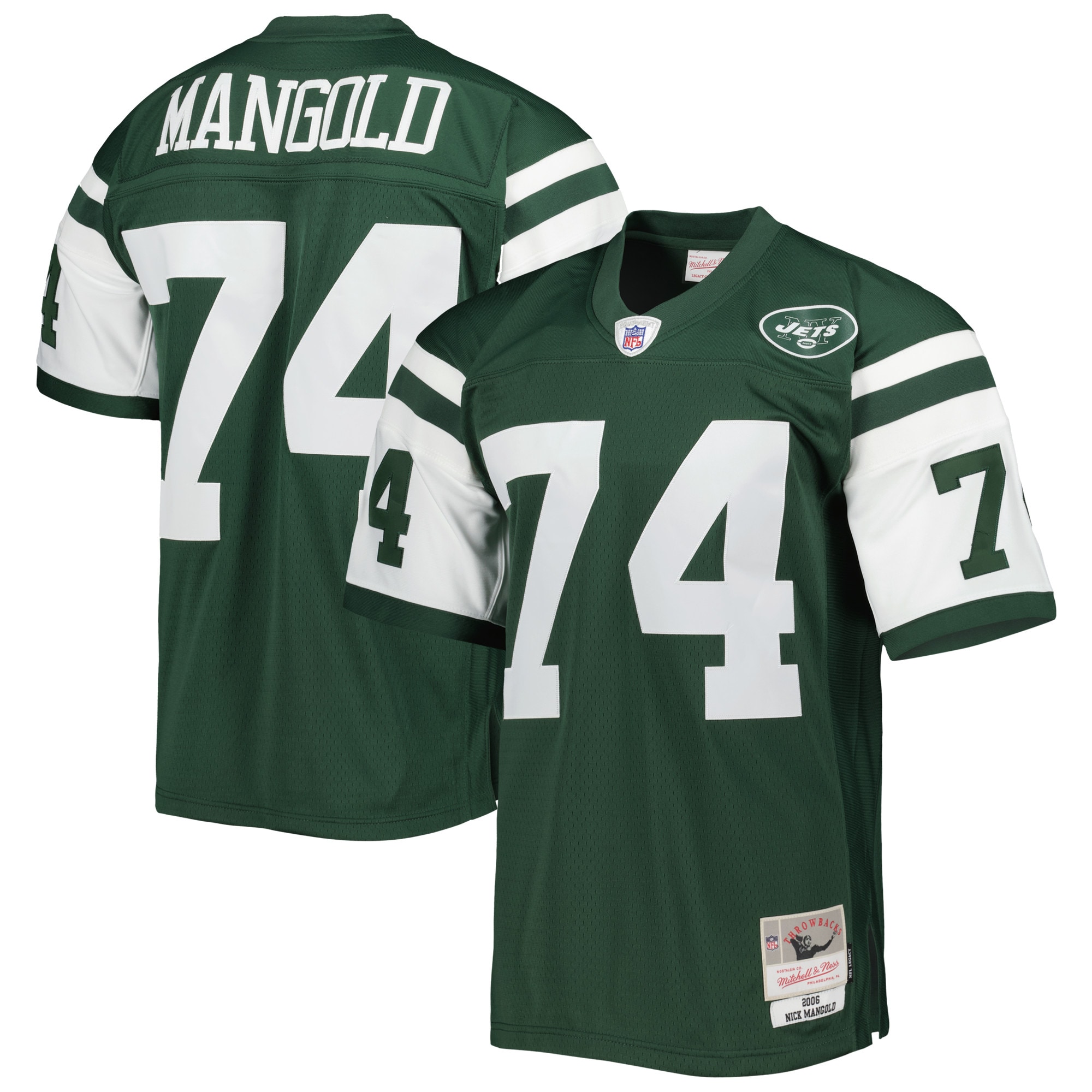 Nick Mangold New York Jets Mitchell Ness Legacy Replica Jersey Green