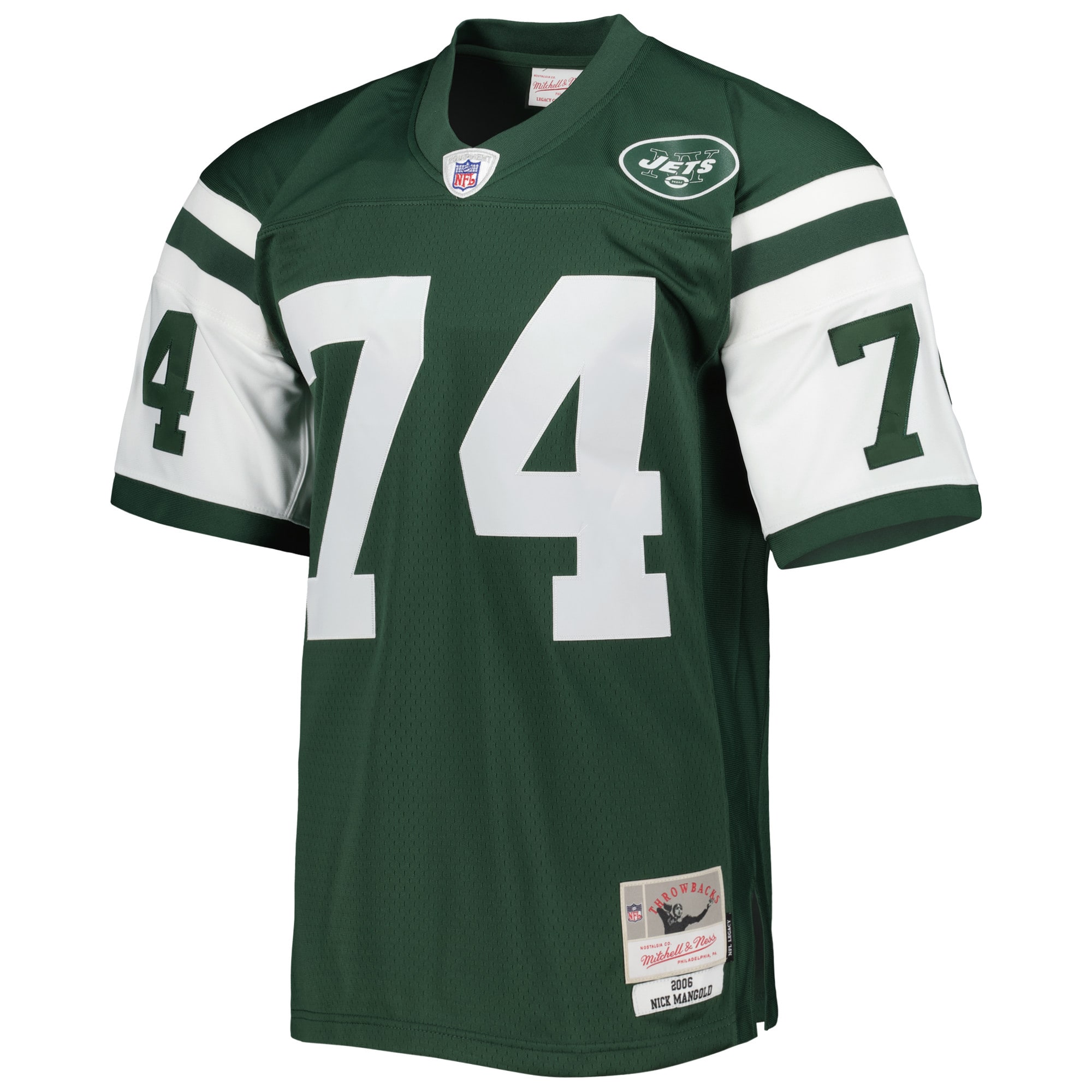 Nick Mangold New York Jets Mitchell Ness Legacy Replica Jersey Green - Image 2