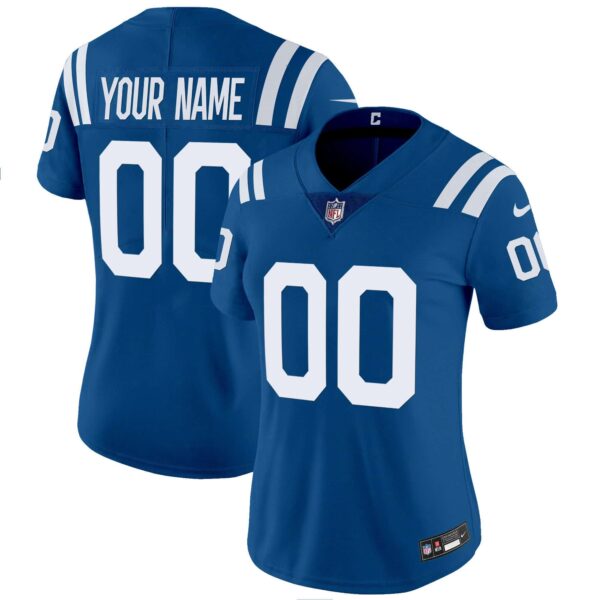 Colts Vapor Limited Custom Jersey – All Stitched – Women – Royal