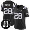 Men’s Indianapolis Colts Limited 2025 Jersey – Memorial Patch for Jim Irsay – All Stitched Black Jonathan Taylor – 28 Jersey