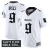 New Orleans Saints ‘Gothic Vieux Carre Edition’ Vapor Jersey – All Stitched – White – Drew Brees Jersey