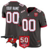 Tampa Bay Buccaneers 50th Season Patch Vapor Limited Custom Jersey – All Stitched Men Pewter Jersey