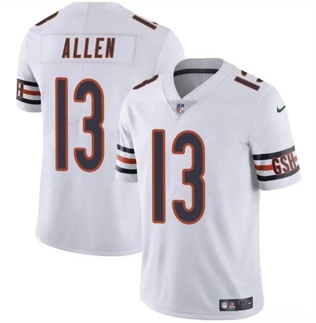 Men’s Chicago Bears #13 Keenan Allen White Vapor Football Stitched Jersey