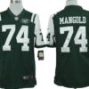 Nike New York Jets #74 Nick Mangold Green Limited Jersey