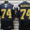 Nike New York Jets #74 Nick Mangold Navy Blue Elite Jersey